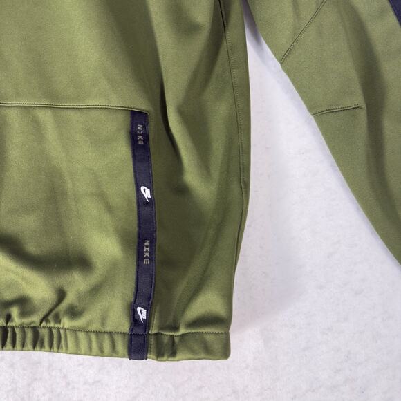 Nike Hoodie Boys XL Olive Green Kangaroo Pouch Pullover Black Swoosh Logo - Picture 2 of 13